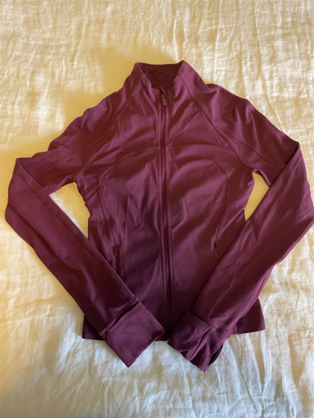 Lululemon Burgundy Full-Zip Active Jacket